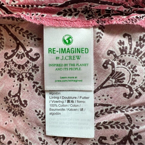 J. Crew Collection cross back tiered ruffle hem midi dress in Ratti coral vines - Picture 12 of 12